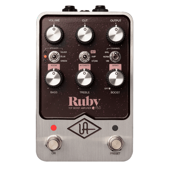 Universal Audio UAFX Ruby 63 Top Boost Amp Simulator Guitar Effect Pedal