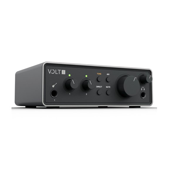 Universal Audio Volt 1 Gen 2 2-In / 2-Out USB Audio Interface with 32-Bit / 192 kHz Audio Conversion, 60dB Tone Shaping Preamp, Mic Line and Hi-Z Instrument Inputs, and Headphone Output
