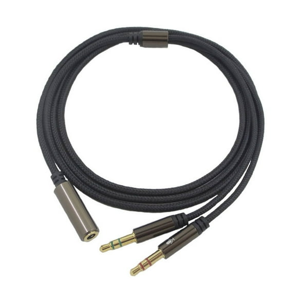 Universal Audio Wire Gold Plate Plugs Mobile Headset Becomes Computer Headset Adapters Headset Audio-Extend Cable