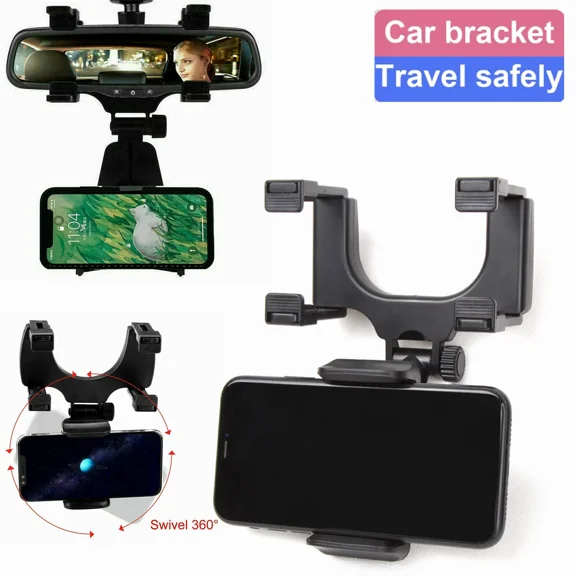 Universal Auto Car Rear-View Mirror Mount Stand Holder Cradle For Cell Phone Gps