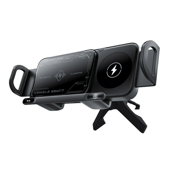 Universal Auto Rotating Wireless Car Charger Mount Holder with 15W Charging Compatible for Smartphones