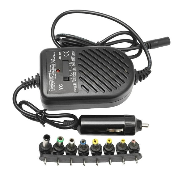 Universal Automatic Car Charger Power Adapter 80W Laptop Accessory With 8 Detachable Connector Tips