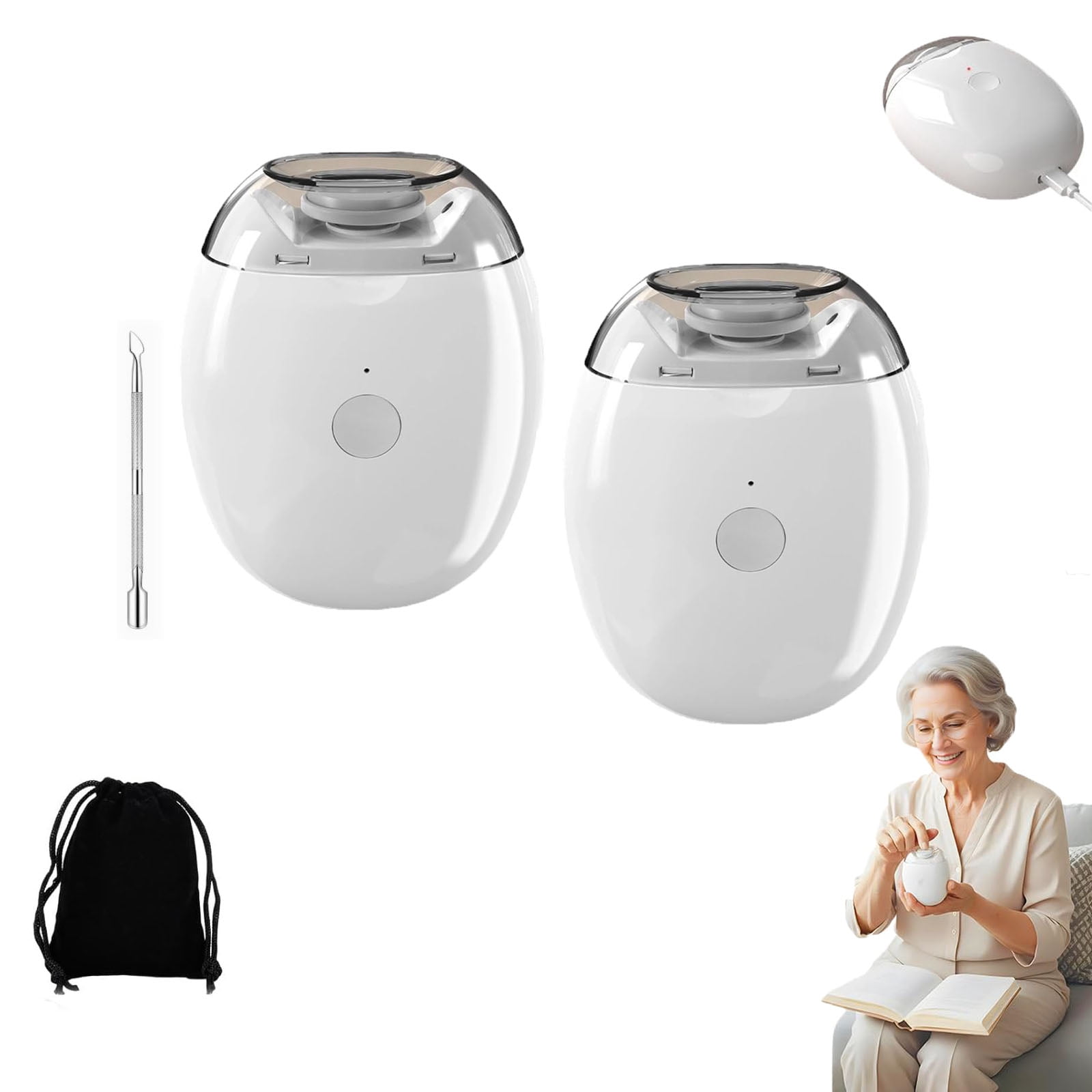 Universal Automatic Fingernail Grinder, 2026 New 3 in 1 Electric Nail Clipper, Automatic Nail Trimmer with LED Light and 3 Speeds, Electric Toenail Clippers for Seniors Adults