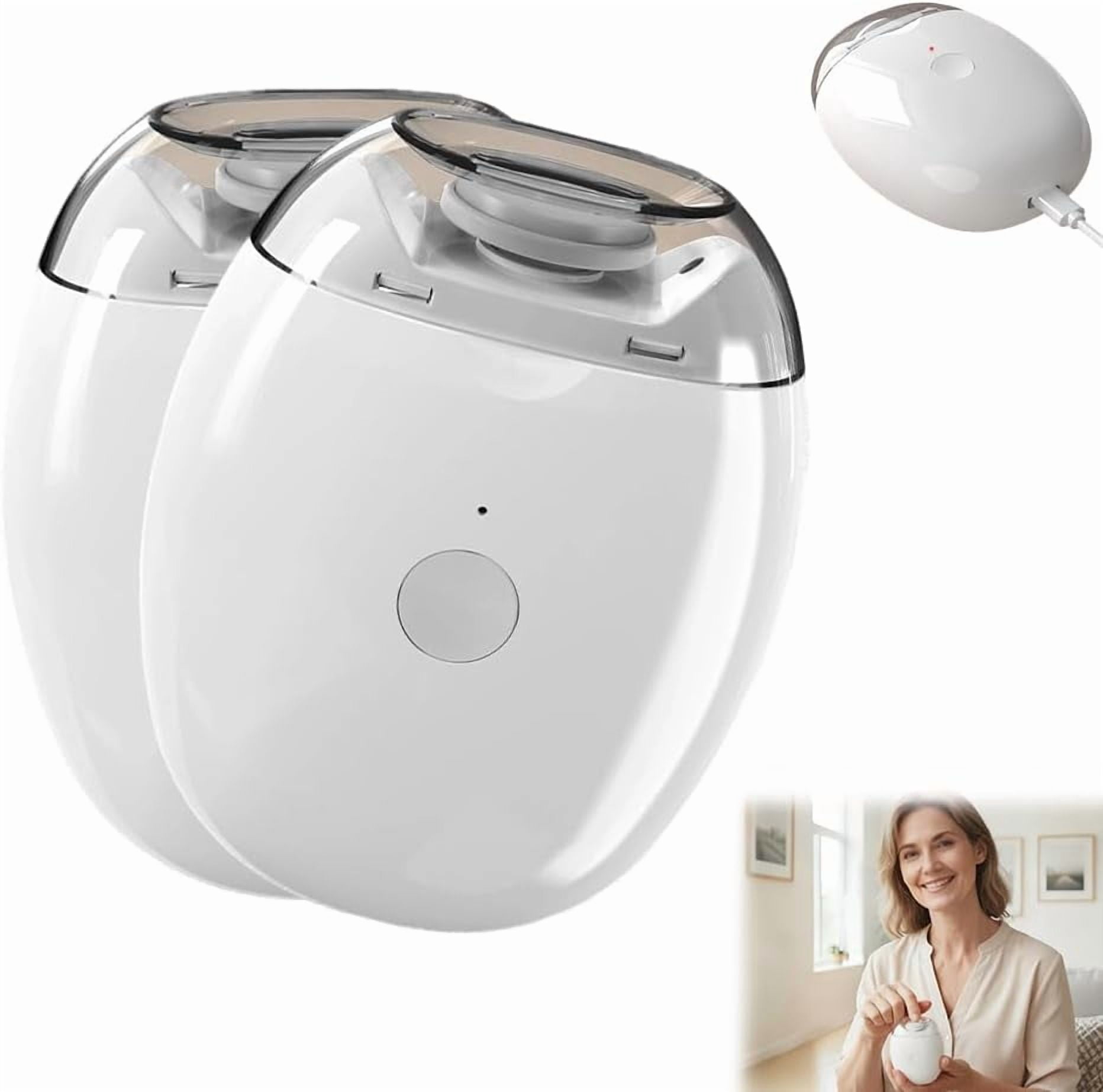 Universal Automatic Fingernail Grinder, Electric Nail Clipper with LED Light and 3 Speed Settings for Safe Nail Care, Smart Fingernail Clipper Perfect for Seniors and Baby (2pcs)