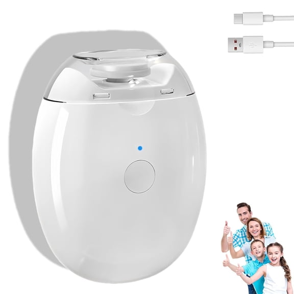 Universal Automatic Fingernail Grinder, Portable 3 in 1 Electric Nail Clippers with LED Light & 3 Speeds, 360 Silent Auto Fingernail Cutter and Polishing Trimmer, Safe Nail Care(1PCS)
