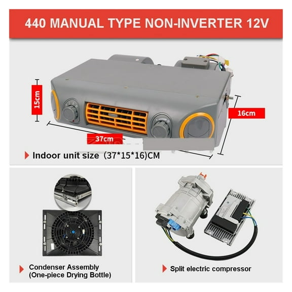 Universal Automotive Auto Electric Air Conditioning ,Compressor 12V 24V For Car Van Classic Single Cooler A/C Conditioner ,Compact Design