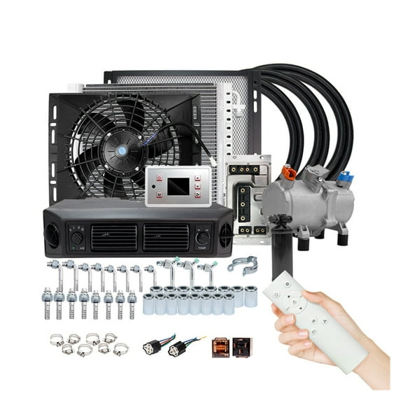 Universal Automotive Auto Electric Air Conditioning Compressor 12V 24V For Car Van Street Rod Hot Classic A/C Conditioner ,Low Energy Consumption