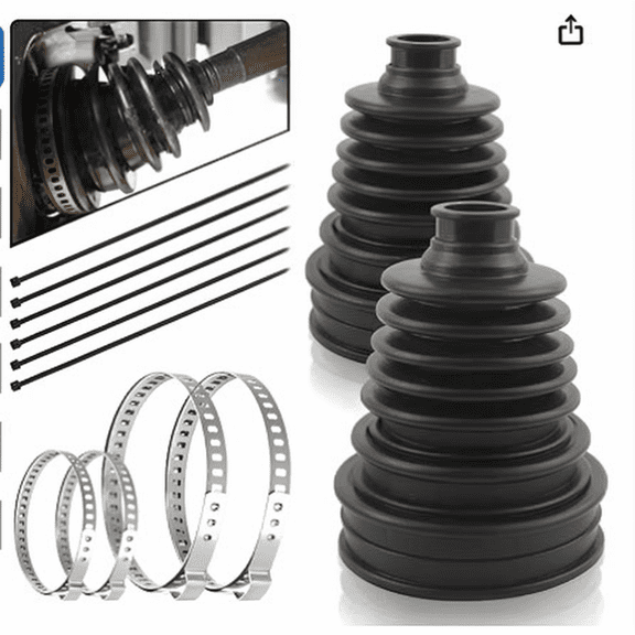 Universal Automotive CV Joint Boot Kit – Silicone Flexible Steering Rack Boot with Clamps & Ties for Car Axle Repair
