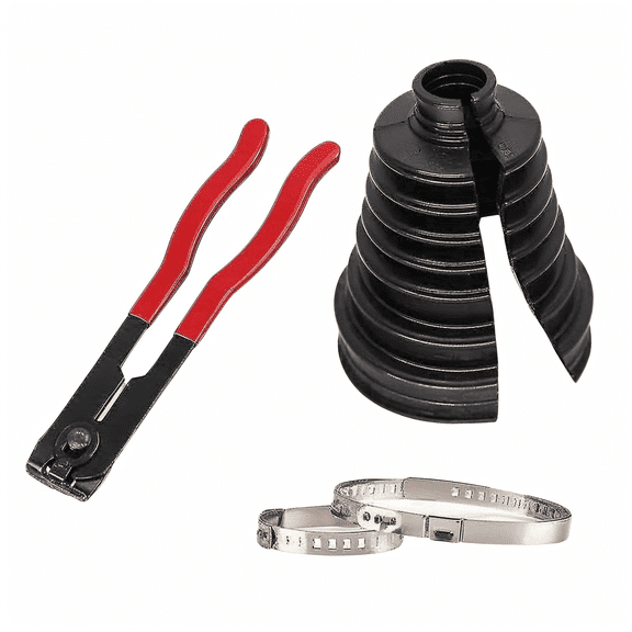 Universal Automotive CV Joint Boot Kit – Silicone Flexible Steering Rack Boot with Clamps & Ties for Car Axle Repair