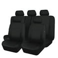 thumbnail image 1 of Flying Banner Universal Automotive Fabric Full Set Car Seat Covers Polyester Split All Black, 1 of 5