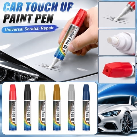 Universal Automotive Up Paint Pen, 0.4 fl oz Applicator For Car Scratch Repair, Vehicle Finish Restorer For Minor Scuffs, Chips, And Abrasions On Most Surfaces, 1Pack White