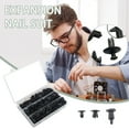 thumbnail image 1 of Universal Automotive Plastic Expansion Screw Buckle Clip Set | Mudguard Trunk Leaf Panel Fastener | Durable Wear-Resistant | Standard Size | 160pcs | Multi-Brand Fit, 1 of 8