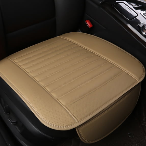 Universal Automotive Seat Protector, Front Seat Cover, Breathable Faux Leather Pad Cushion with Non-Slip Design for Cars, 1-Piece