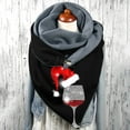 thumbnail image 1 of Universal Autumn Winter Warm Scarf Printed Elegant Double Layer Buckle Soft Comfortable Scarf Winter Scarf for Women Cold Weather Womens Silk Head Scarves Peach Blanket Scarf Men's Scarves Blanket, 1 of 4