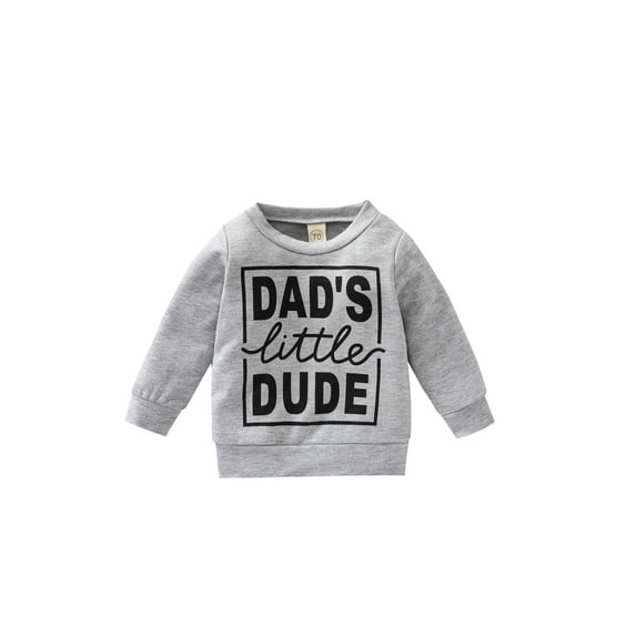 Universal Baby Letter Print Sweatshirt, Loose Long Sleeve O-neck Pullover