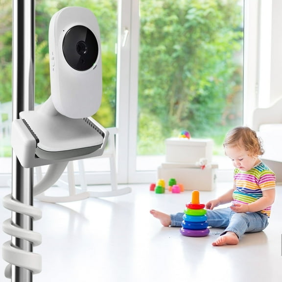 Universal Baby Monitor Mount Holder for Vtech VM3252 VM819, Hellobaby HB30 HB35, and Most 5.3 to 8.1cm Wide Monitors Camera Shelf - Without Tools or Wall Damage