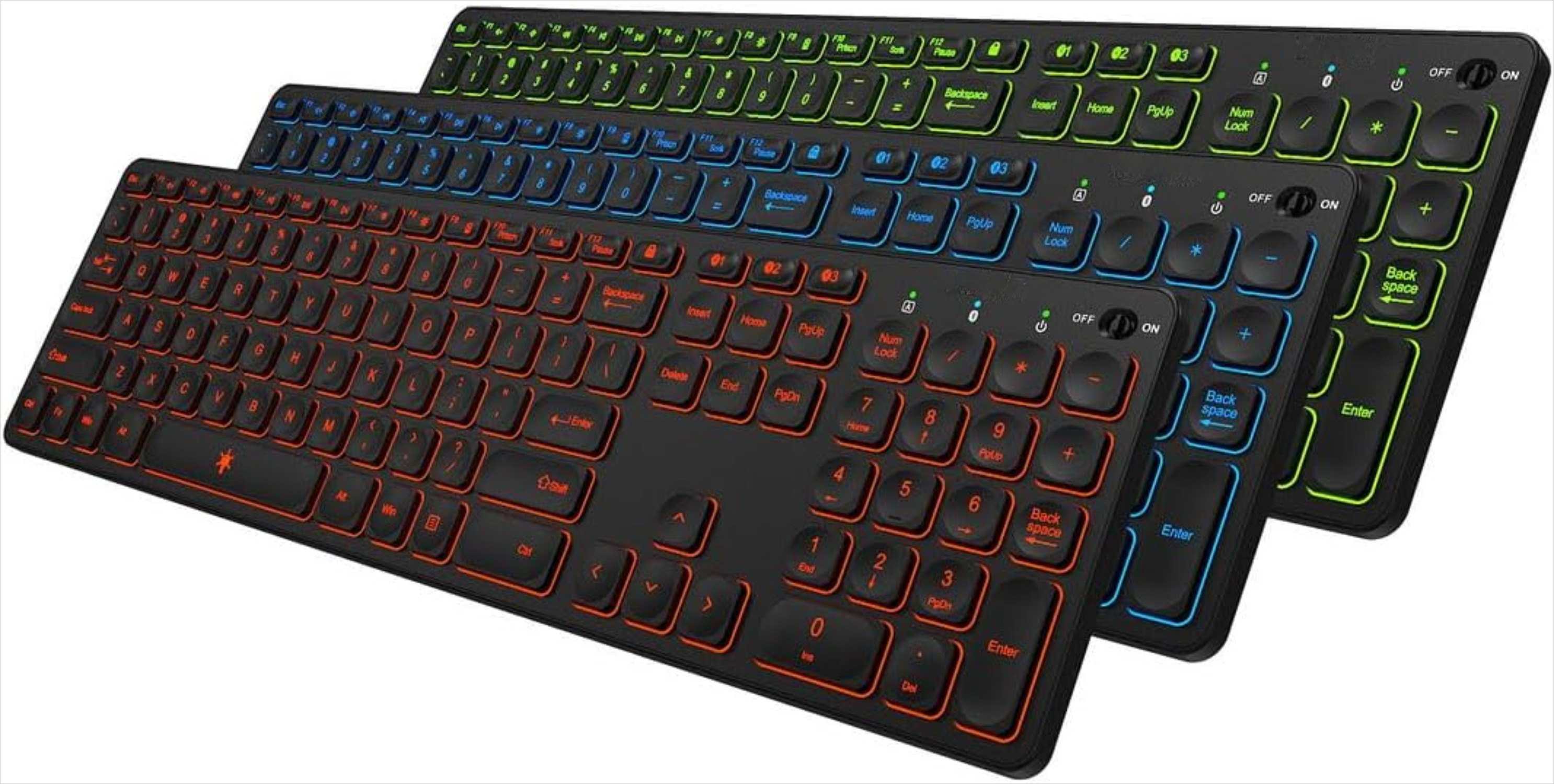 Universal Keyboard-7 Color Backlit-Fabric Stand-Flex-KB-Black 