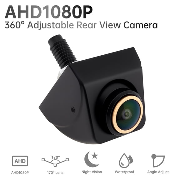 Universal Backup Camera AHD 1080P Metal 170 Degree Wide Angle Rearview Reversing Camera,Waterproof Night Vision Reverse Camera for Car Vehicle SUV RV
