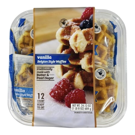 Universal Bakery Belgian Style Waffles, Vanilla, 2 oz, 12 ct
