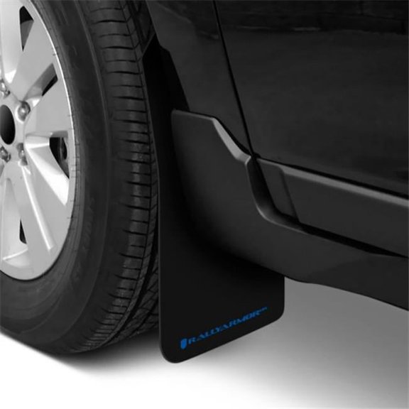 Universal Basic Black Mud Flap with Blue Logo