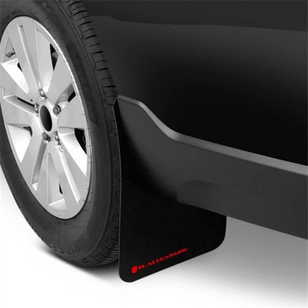 Universal Basic Plus Black Mud Flap with Red Logo