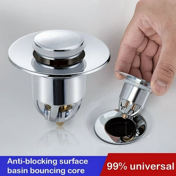 Universal Basin Pop-Up Bounce Core Basin Drain Filter Hair Catcher Sink Strainer