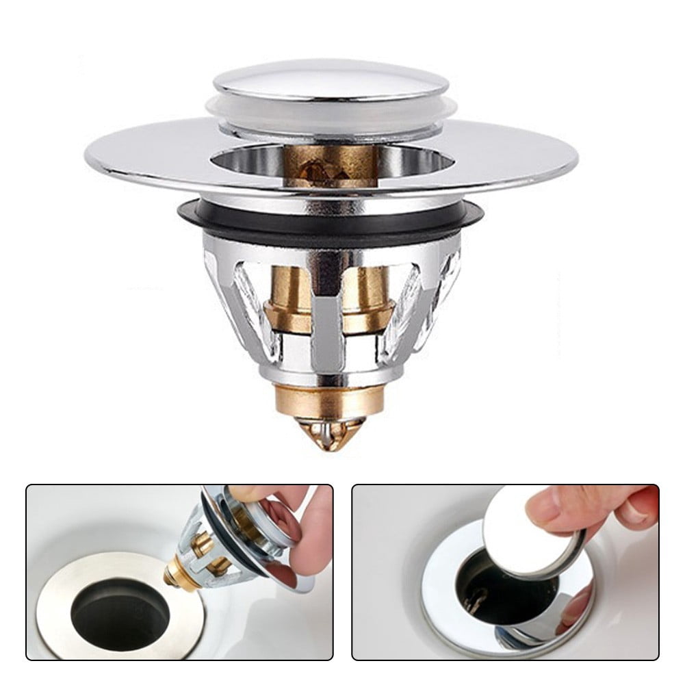 Universal Basin Pop-Up Drain Filter Bathroom Sink Drain Plug Anti ...