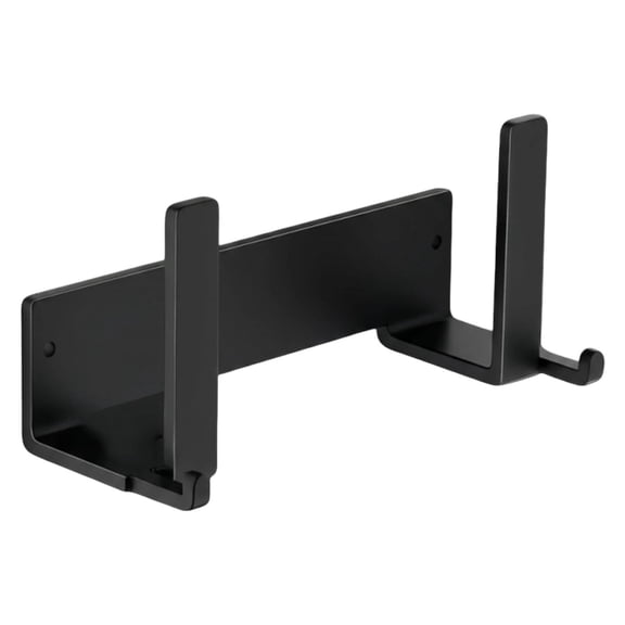 Universal Bathroom Scale, Wall Mount Holder with 2 Hooks, Multipurpose Heavy Duty Metal Bathroom Storage Rack Keeps Scale Safe from Water Damage & Floor Clutter, 7.13.1 Inch,Black