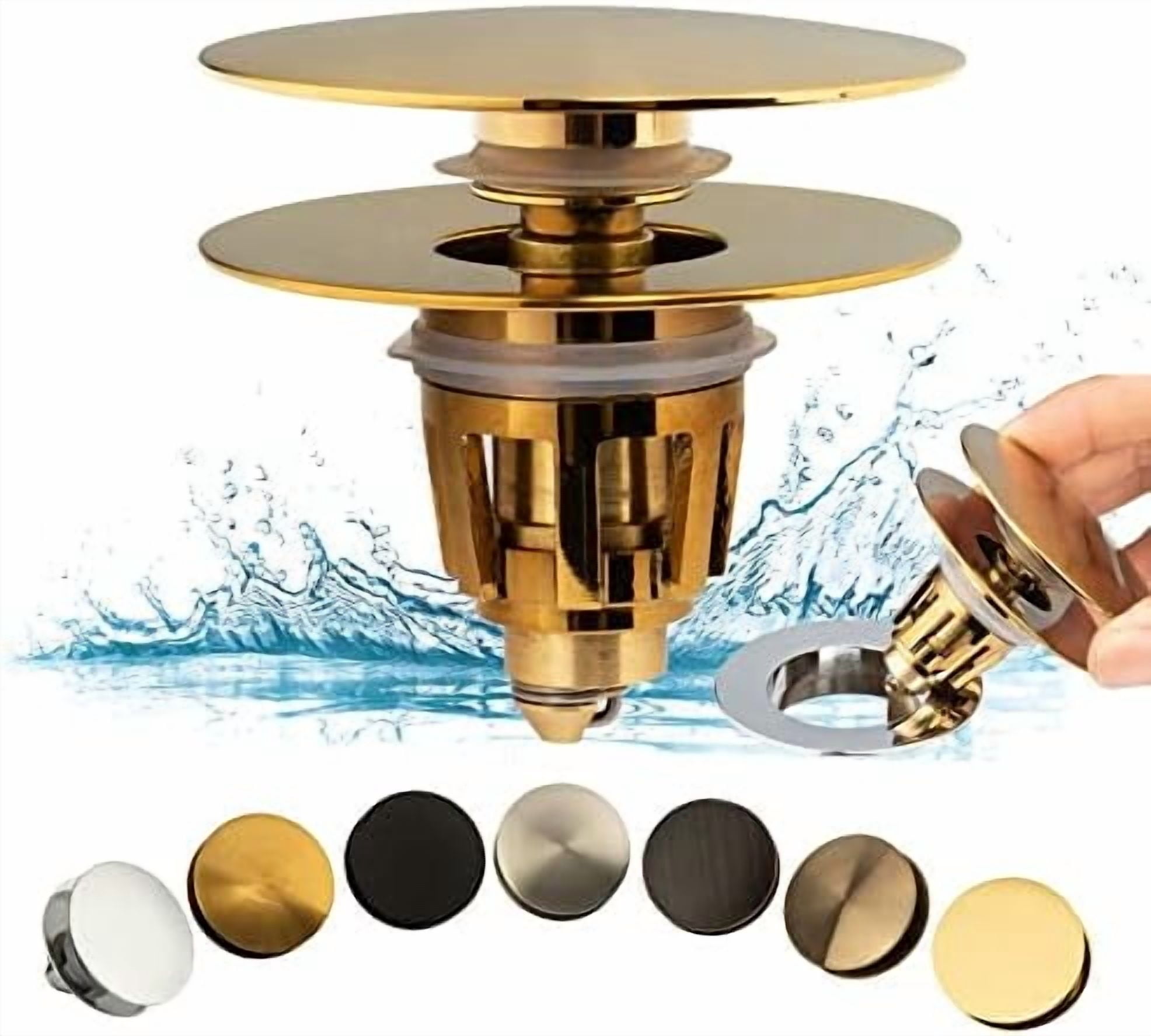 Universal Bathroom Sink Drain Stopper, Fits Most Pop-Up Drains for ...