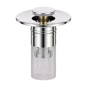 Universal Bathroom Sink Stopper & Hair Catcher, Stainless Steel Drain Filter Strainer, Anti-Clog Pop Up Drain Stopper for US Standard Bathroom Sinks