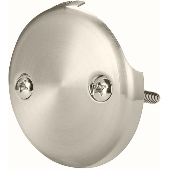 Universal Bathtub Drain Two Hole Overflow Faceplate with SS304 Screws Bathtub Overflow (Brushed Nickel)