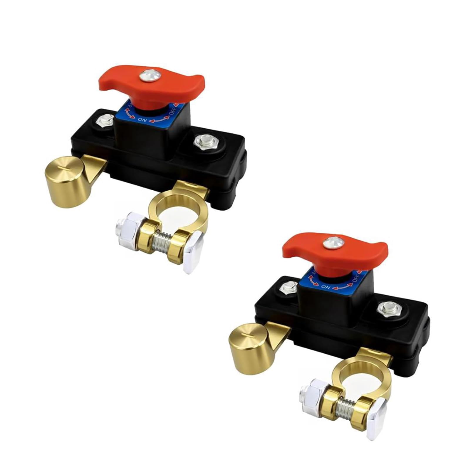 Universal Battery Disconnect & Leak Protector, Corta Corriente De Bateria, Battery Cut off Switch 12v-24v Heavy Duty, Pure Copper, Manual Adjustable Kill Switch for Truck Car Rv Boat (1pc)