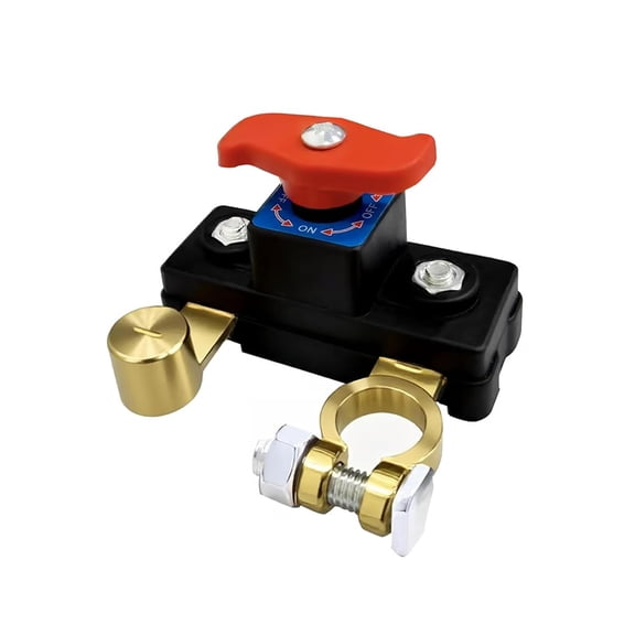 Universal Battery Disconnect Switch 12V/24V Automatic & Manual Car Battery Isolator with Leak Protection, Pure Copper Circuit Breaker for RV, Truck, Boat, Vehicle Storage & Anti-Theft1pcs