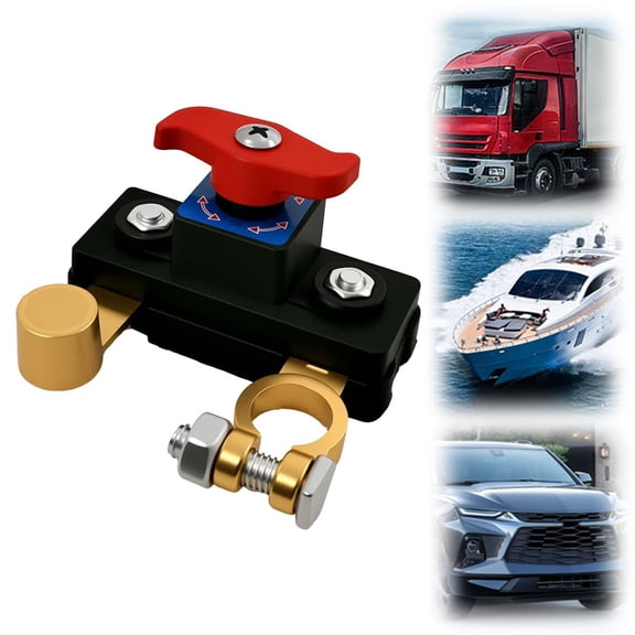 Universal Battery Disconnect & amp, Leak Protector, 2026 New Car Battery Power Cut-Off Switch Breaker, Pure Copper Stable Transmission High Conductivity Disconnect Switch