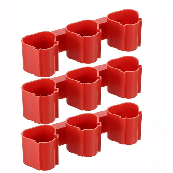 Universal Battery Holder Wall Mount Storage with 3pcs Battery Slots Durable ABS for Tool Organization