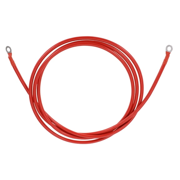 Universal Battery Inverter Cable 5/16" Lug 6 AWG Gauge 9FT Battery Cable Tinned Copper Red 1 Pc