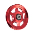 thumbnail image 1 of Universal Bearing Pulley Wheel Wear Resistant Round Pulley Wheel Replace 105mm for Cable Machine Gym Part Garage Door Pulley System Red, 1 of 8