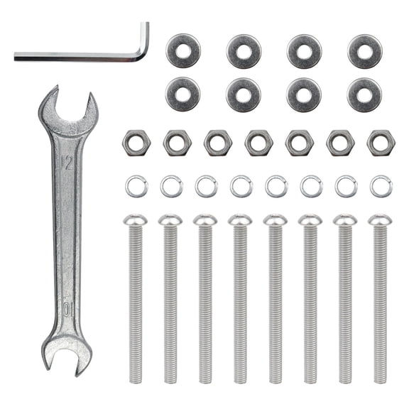 Universal Bed Frame Bolts and Nuts Kit M6 Stainless Steel Headboard Hardware Set With Allen Key