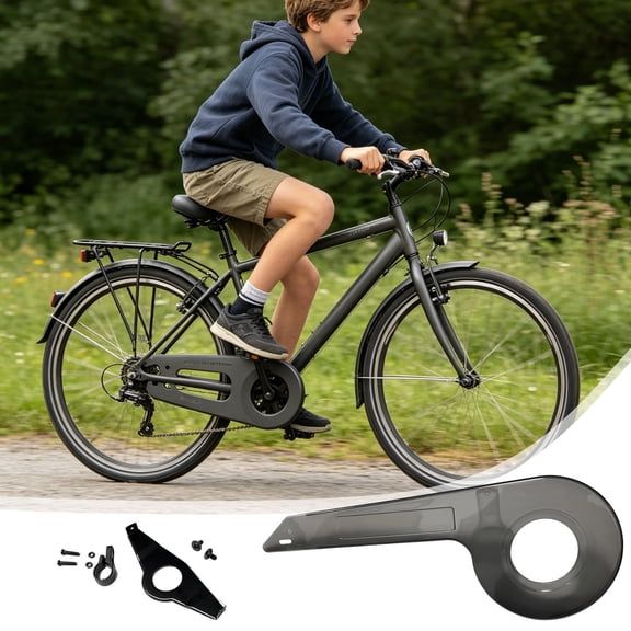 Universal Bicycle Chain Guard – Durable Bike Chain Cover for 32T to 36T Chainrings, Easy to Install Rust-Proof Chain Protector for Commuter, Leisure & Kids Bikes, Noise Reduction Protective Shield