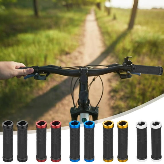 Universal Bicycle Handlebar Grips | 22.2mm Ergonomic Soft Non-Slip Rubber Covers for Folding Bikes, Road Bikes, E-Bikes, Scooters | Comfortable Shock Absorbing | 2 Pack | 5 Inch Length