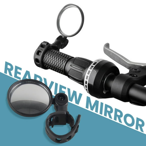 Universal Bicycle Rearview Mirror - 360° Adjustable for Electric Bikes & Scooters, Short Pole Design with Wide-Angle View