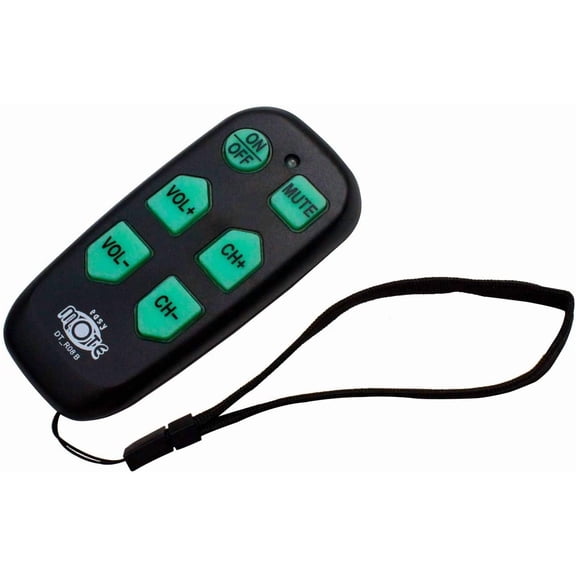 Universal Big Button TV Remote - EasyMote | DT-R08B. Backlit, Easy Use, Smart, Learning Television & Cable Box Controller, Perfect for Assisted Living Elderly Care. White TV Remote Control