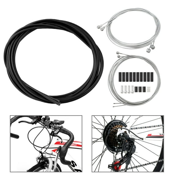 Universal Bike Bicycle Front Brake Cable and Rear Brake Cable, Cuttable Brake Cable Housing Replacement Kit, Suitable for Mountain Bikes and Road Bikes