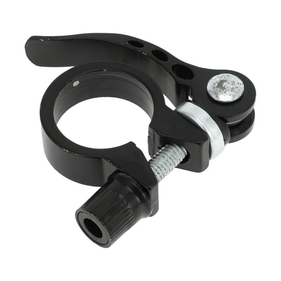 Universal Bike Bicycle Seat Post Clamp Seatpost Collar, 25.4mm, Quick Release, Aluminum Alloy, Black
