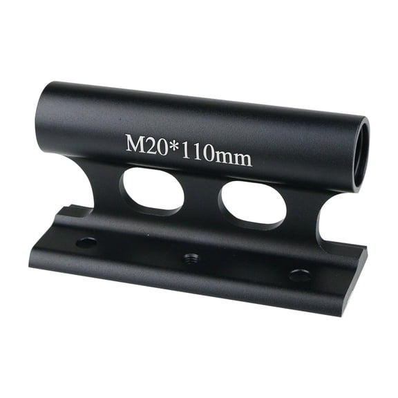 Universal Bike Fork Mount Quick Release Thru Axle Carrier Front Block for Car Roof Racks, Aluminum Alloy, 20x110mm / 0.78x4.33 inches, Black
