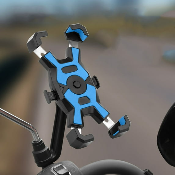 Universal Bike Phone Mount | 360° Adjustable Motorcycle Phone Holder with Rearview Mirror | Shockproof Handlebar Mount for 4.5-6.5 Inch Phones | Includes Mount & Accessories