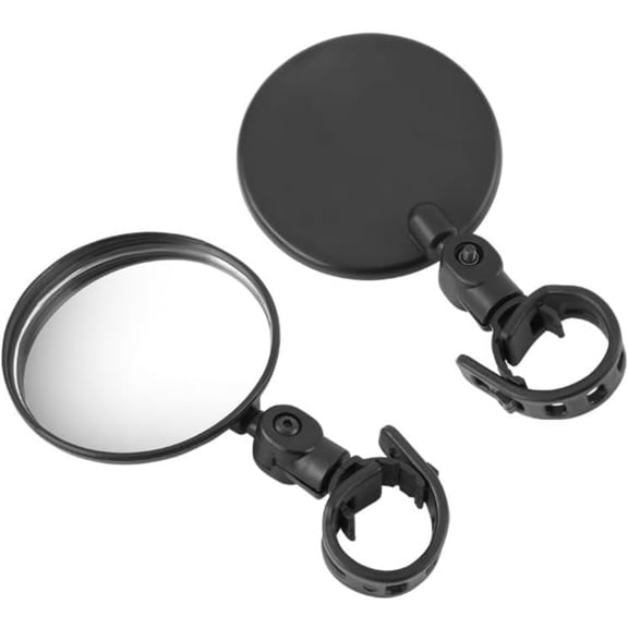 Universal Bike Rear View Mirror 2Pcs, Adjustable Handlebar Mount, Wide-Angle Acrylic Convex Design for All Bike Types