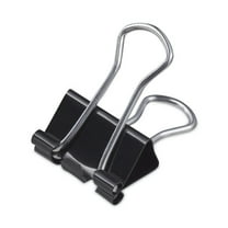 Universal Binder Clips with Storage Tub, Black/Silver, 40 Count