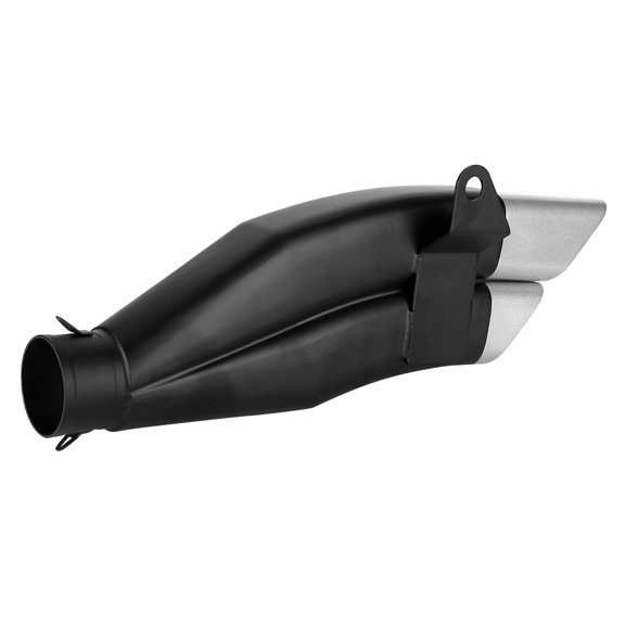 Universal Black 51mm Stainless Steel Motorcycle Double Exhaust Muffler Pipe, Fits 38-51mm / 1.5-2 inches Adapters