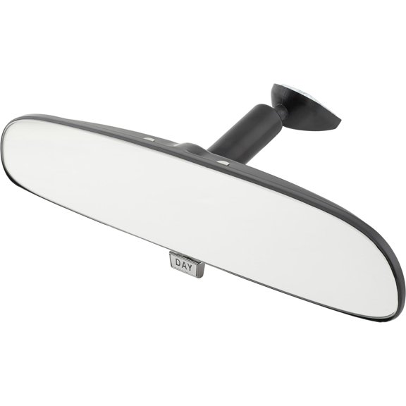 Speedway Motors Universal Black Day/Night Rear View Mirror with Glue-On Mount, Low Profile Interior Mirror for Mid and Full Size Cars, OEM-Style Replacement Design
